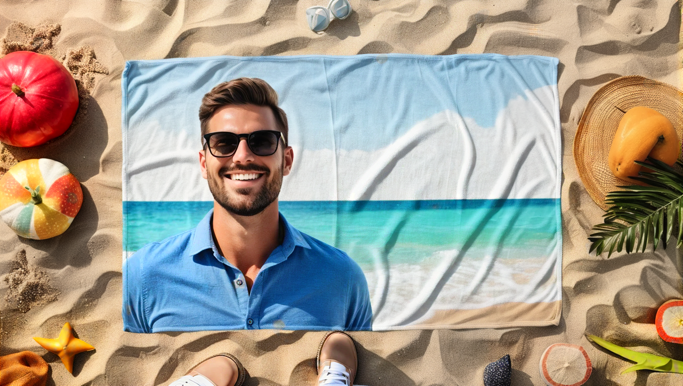 Father's Day Custom Beach Towel