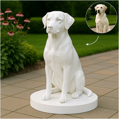 Pet Memorial Fiberglass Statues