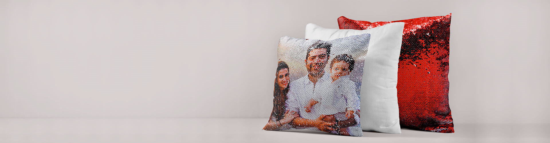 Custom Sequin Photo Pillows