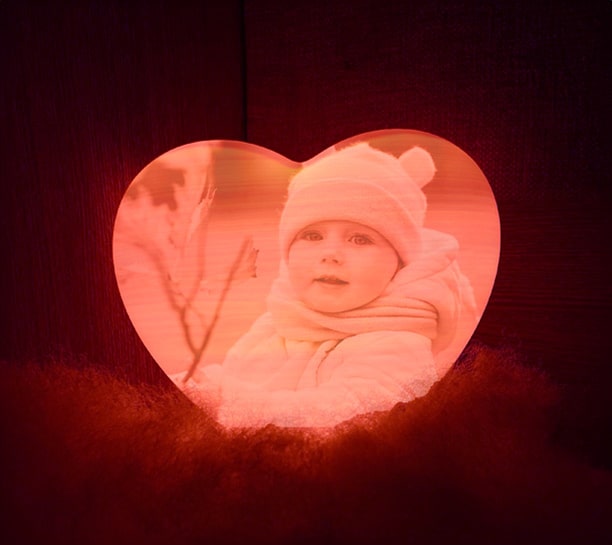 Heart Shaped Moon Lamp