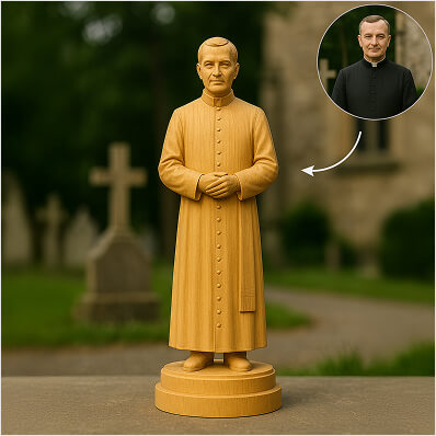 Life-Sized Wood Statues